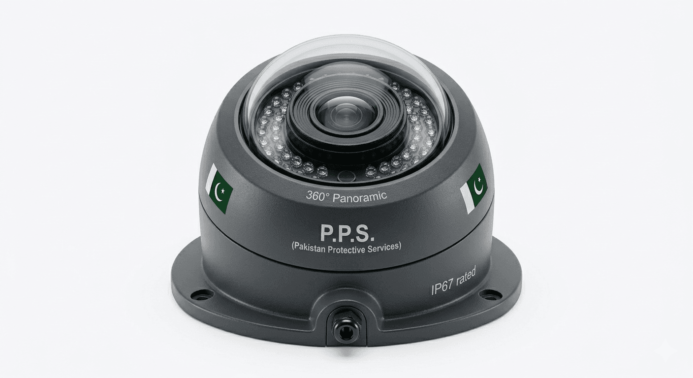 360-degree fisheye camera with panoramic coverage for wide area monitoring in one device