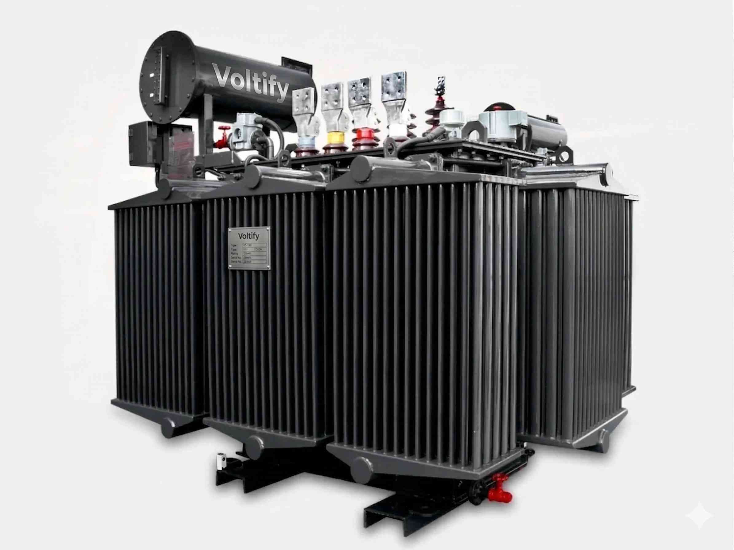 Oil-cooled power transformer 500+ kVA with ONAN cooling system and steel tank construction