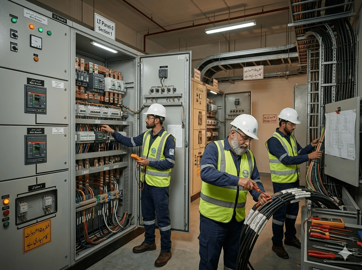 Electrical Systems Installation in Pakistani Industrial Facility