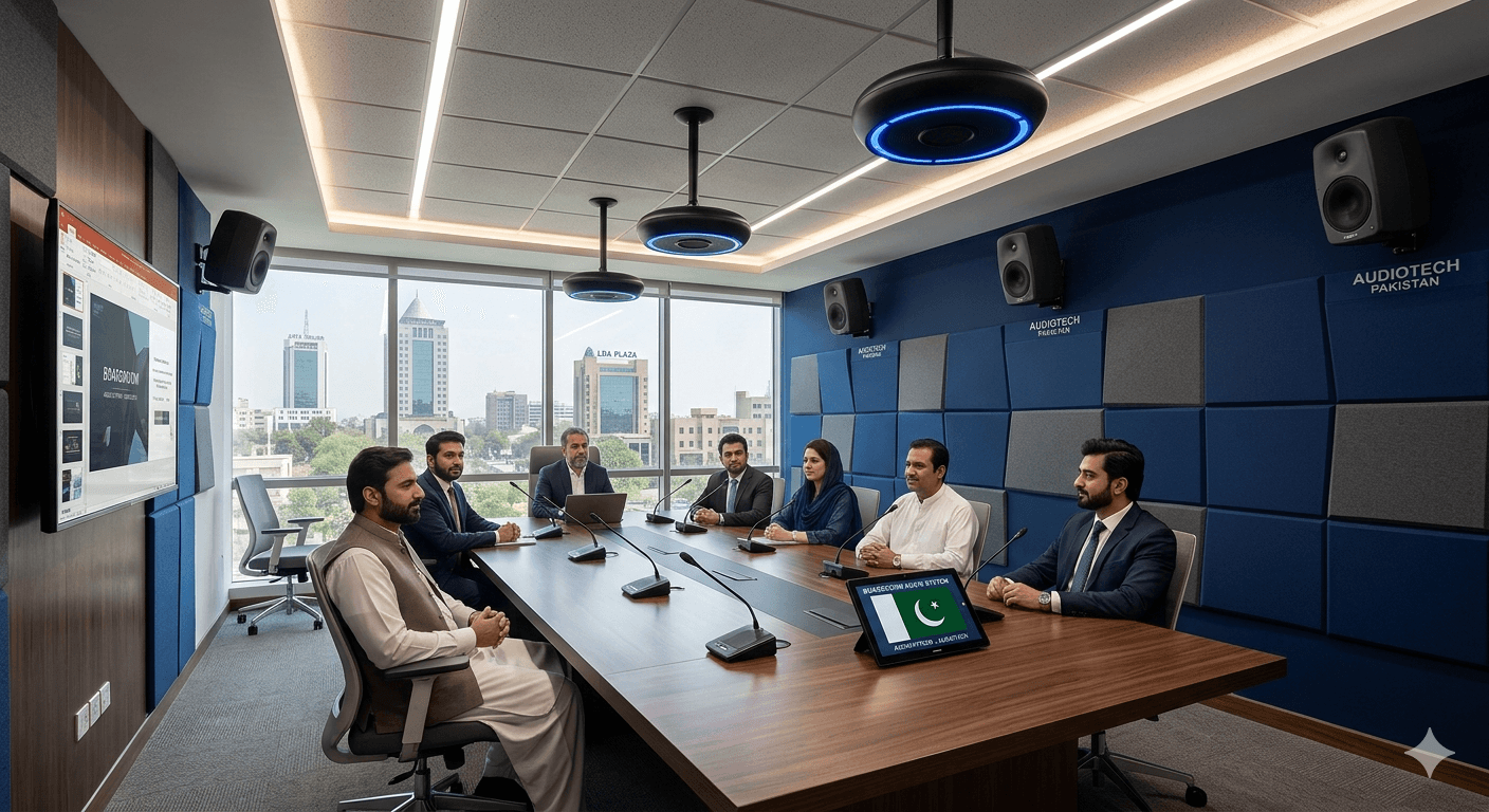 Professional HD video conferencing camera system with 4K resolution and wide-angle lens