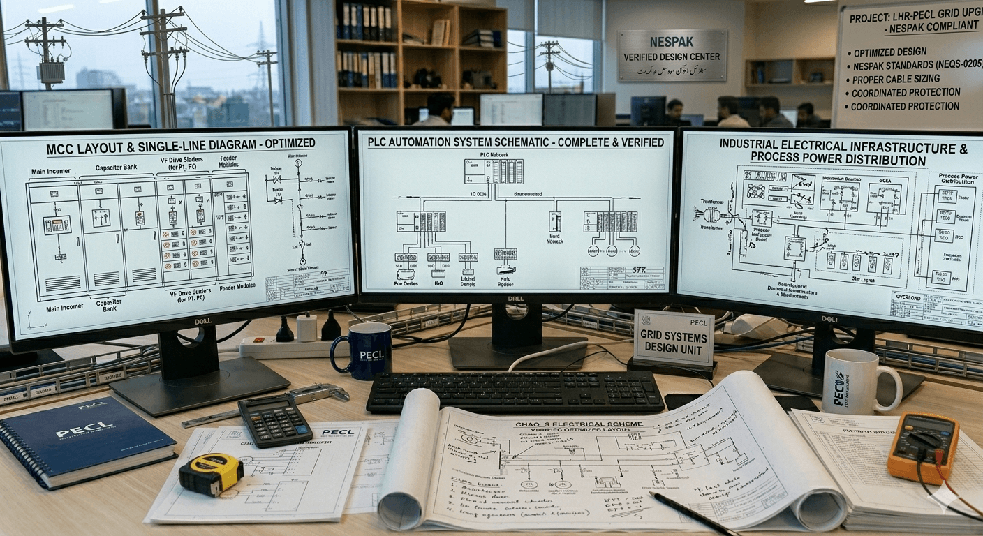 After: Professional electrical design with proper cable routing, protection, and redundancy